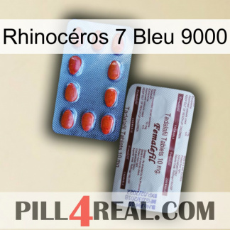 Rhinocéros 7 Bleu 9000 36